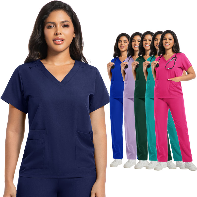 High-quality Clinical Uniform Pharmacy Sanitary Dentist Workwear Medical Surgical Uniform Unisex Nursing Clothes Nurse Scrub Set