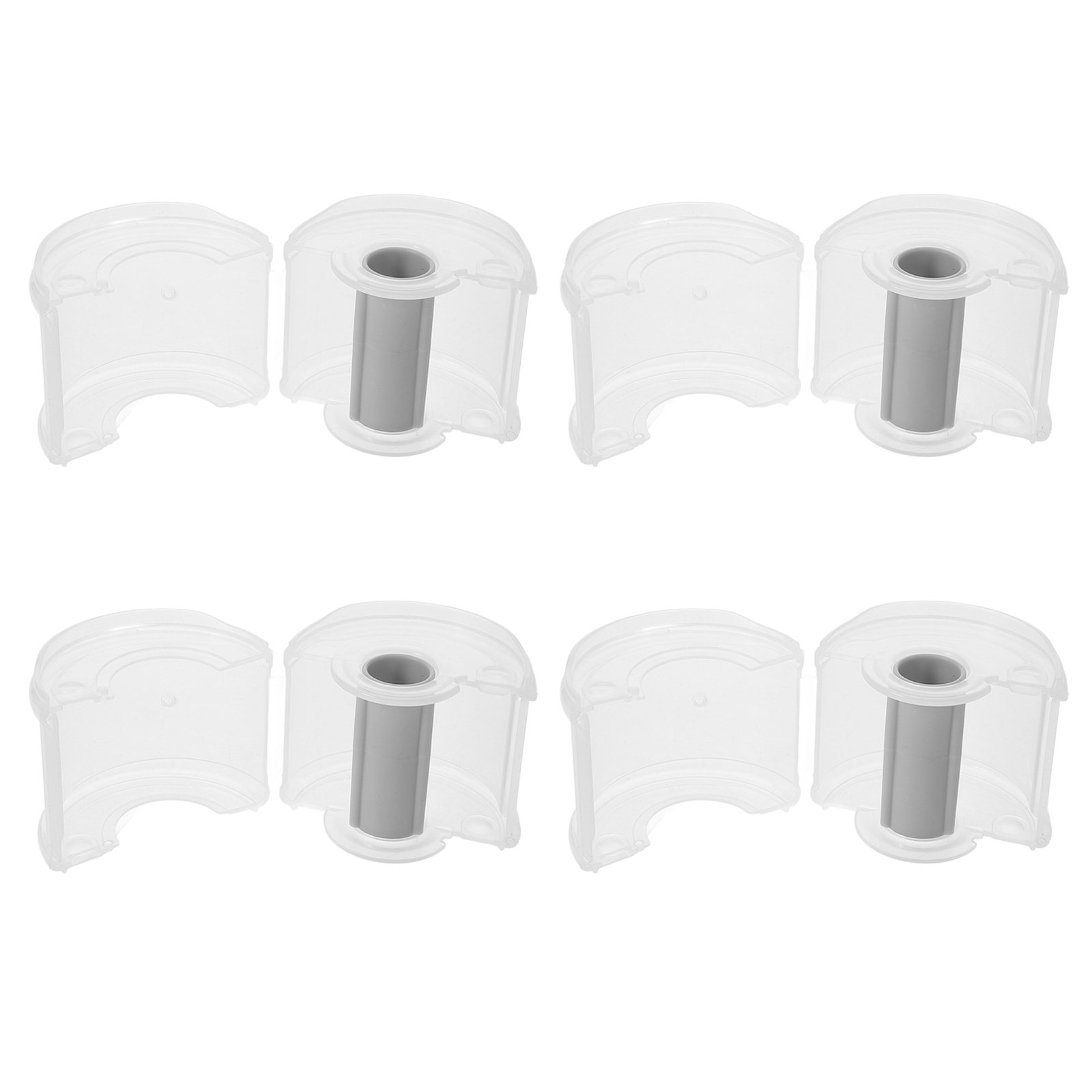 4 Pcs Tape Storage Box Round Plastic Dispenser 6 5x6 5x5 5cm Roll Holder Portable Household Office Supply