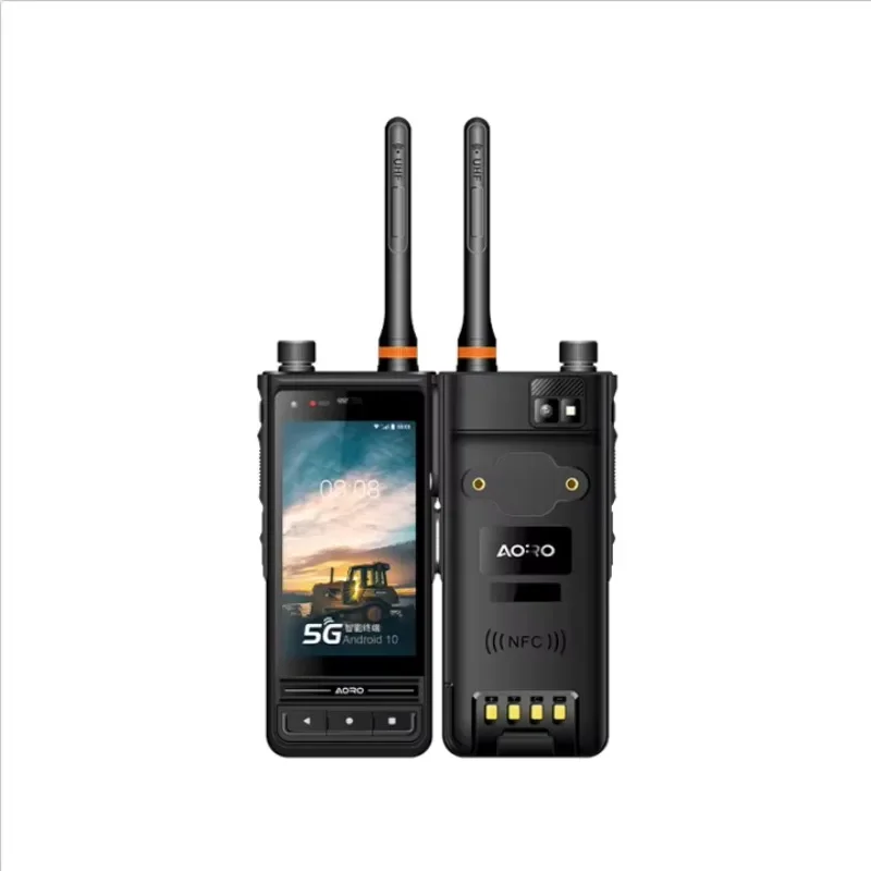 AORO M6 5G 4W DMR Rugged Phone MTK 6765 2.3GHz 5700mAh Battery Ip68 NFC Rugged Walkie Talkie