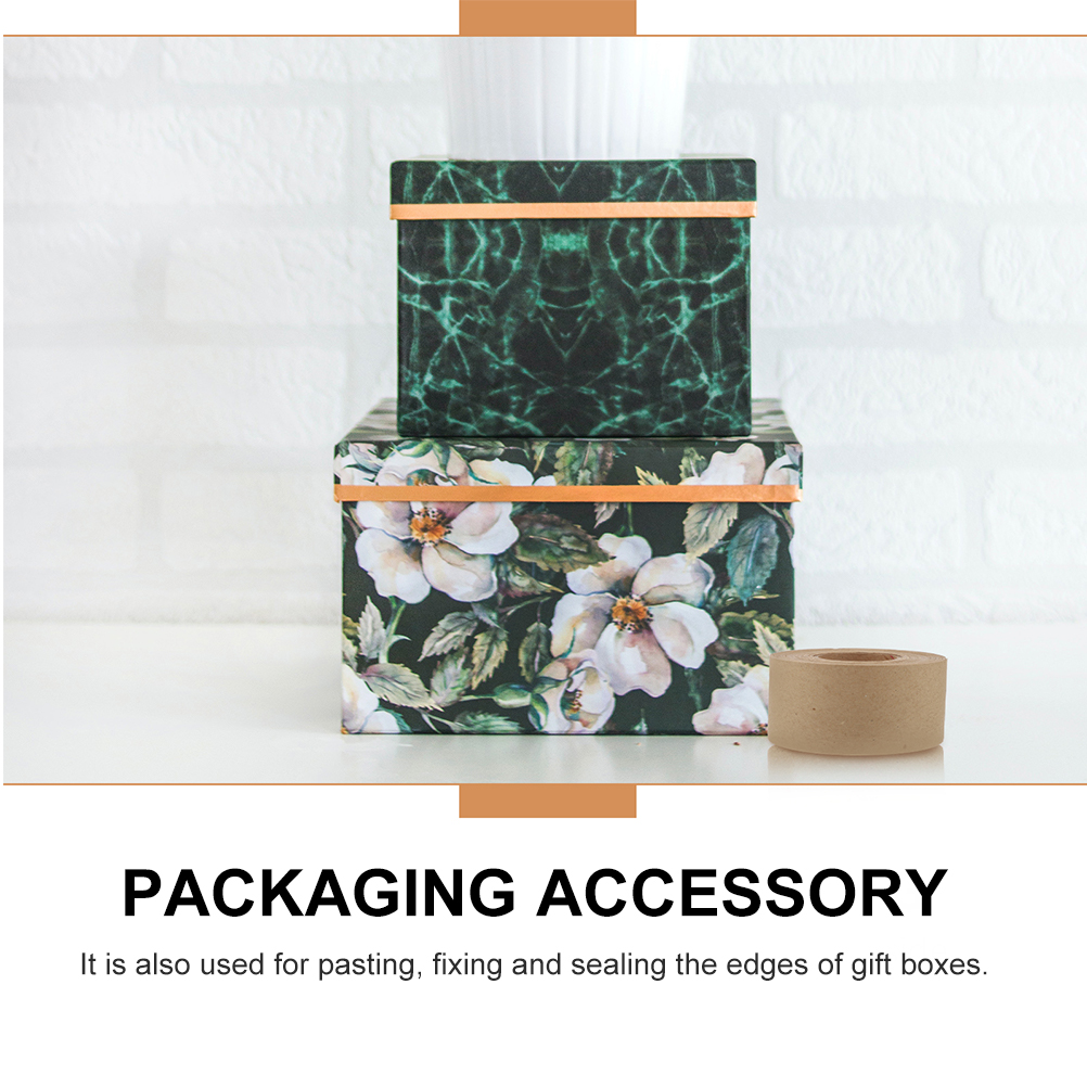2 Rollswaterproof Sealing Lightweight Flatback Packaging Tape Paper Flatback Tape For Carton Diy Household Use