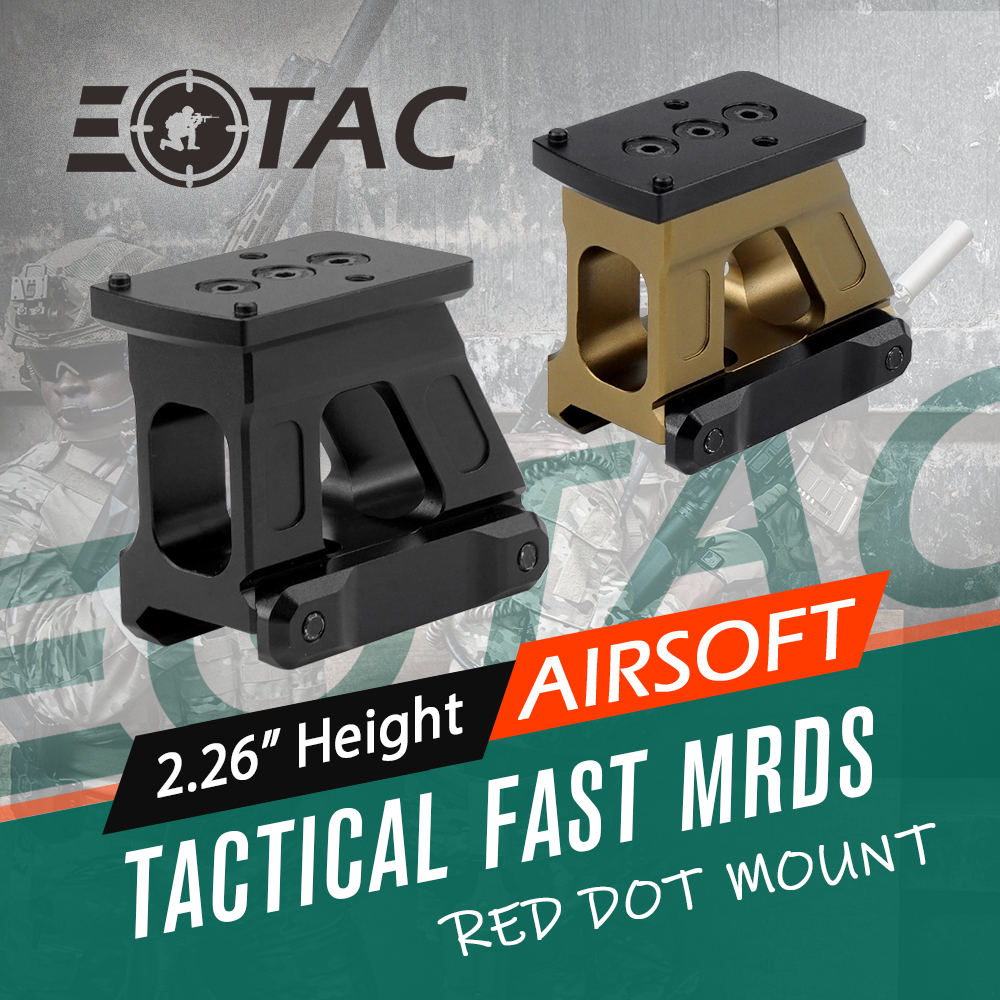 2.26in Optical Centerline Metal Sight Mount MRDS Optic Mount For RM06 Red Dot Sight Elevated Base Fit 20mm Picatinny Rail