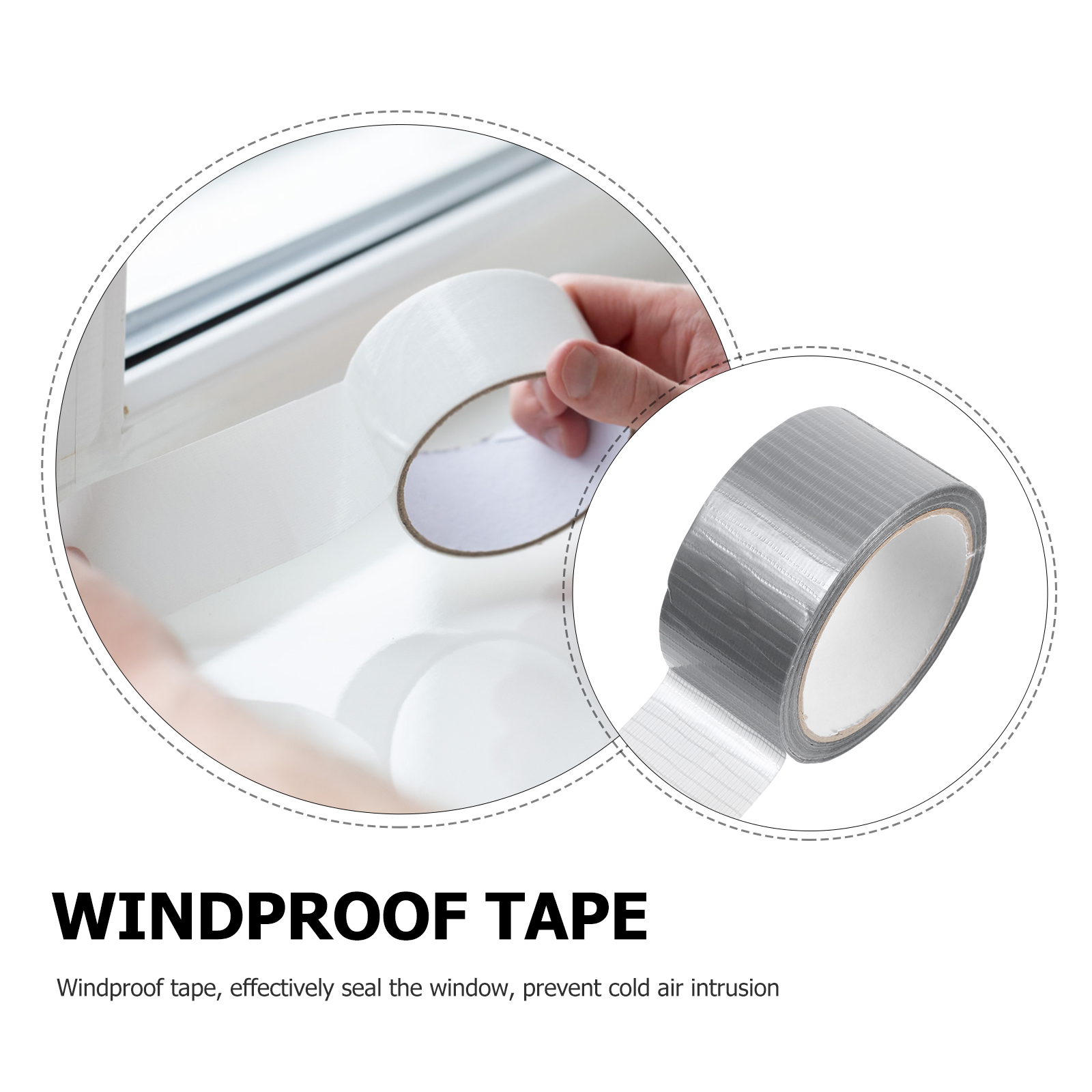1 Roll 20M Windproof Sealing Plastic Weather Resistant Sealant For Door Window Insulation Block Cold Air Gap Easy Diy