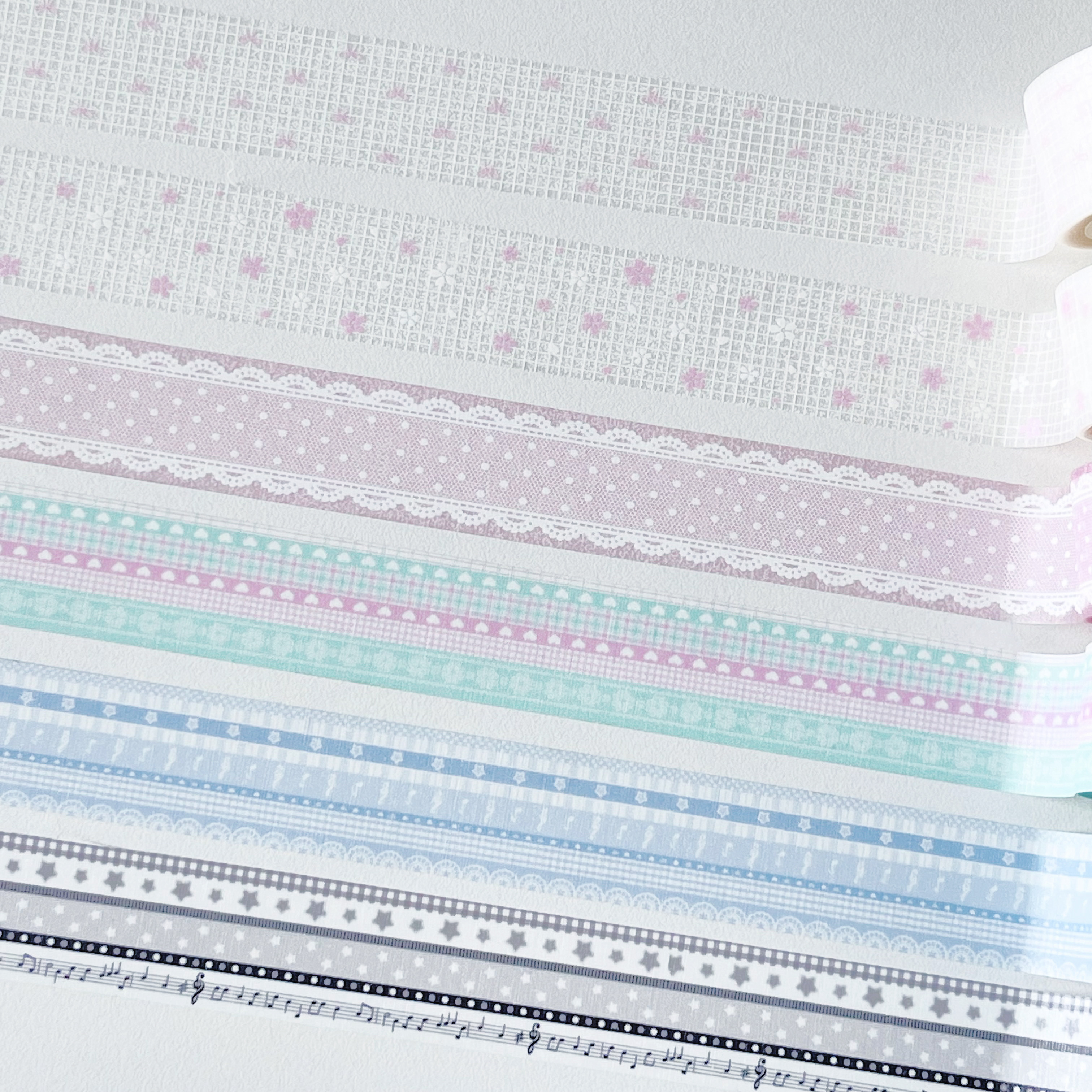 WAKAWAKA Lace Washi Tape PET Star Plaid Adhesive Tape for Scrapbooking sparkle  Sticker Tapes
