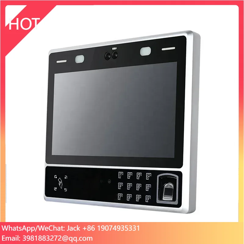 AI intelligent measurement time attendance face recognition scanner machine for school gate door