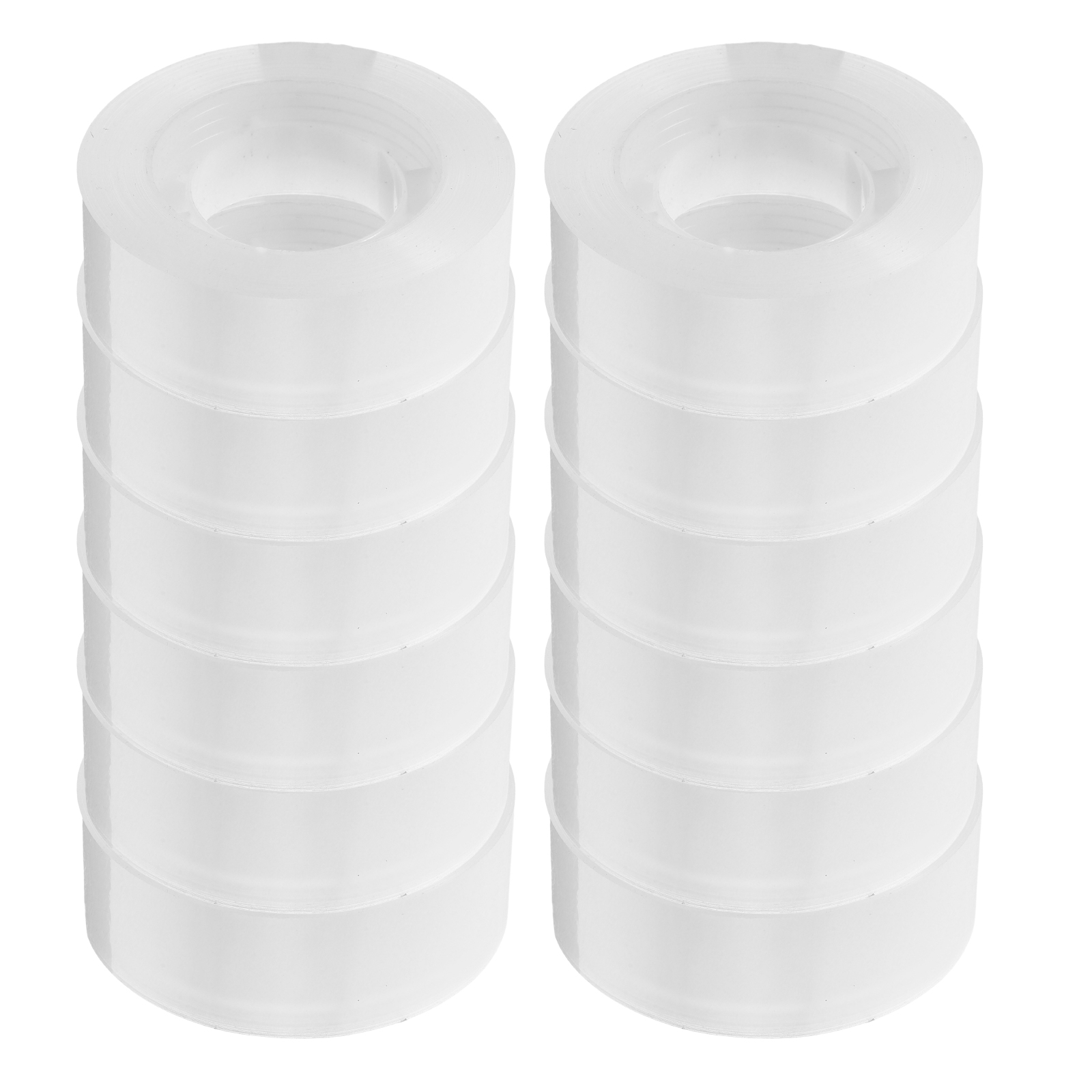 12pcs Transparent Tape Strong Adhesion Glossy Surface Heavy Duty Clear Packing Tape For Office Home Diy Crafts Sealing Envelopes
