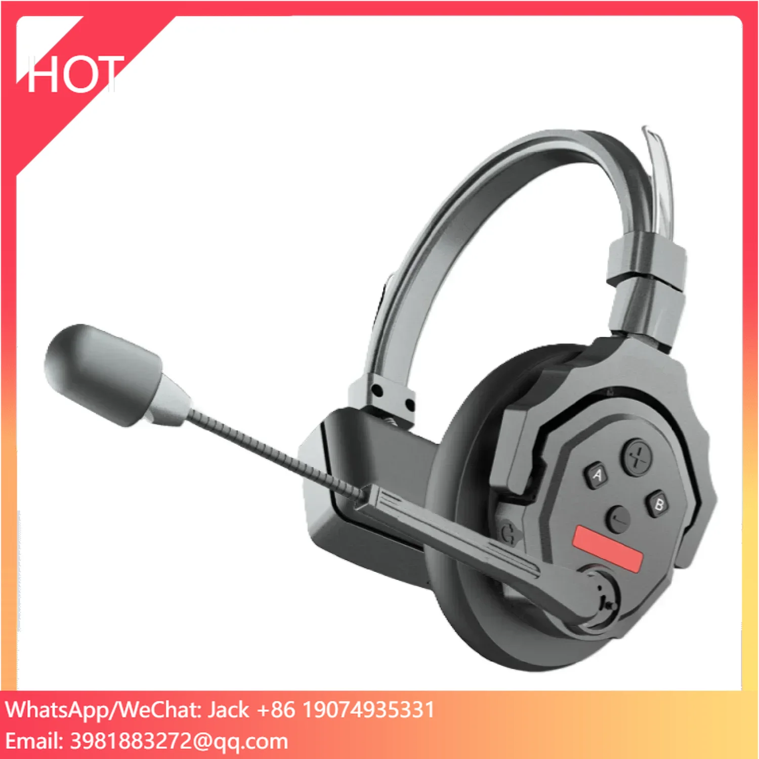 4s Full Duplex Wireless Headset Intercom System Communication Headset Remote 350m Communication Distance Walkie Talkie