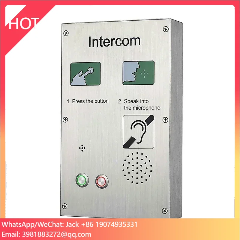 Handfree telephone intelligent audio digital doorphone intercom With POE power supply IP55 Emergency Intercom