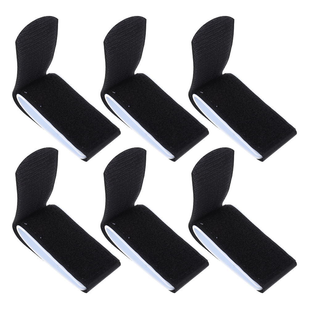 6pcs Black Adjustable Snowboard Carry Sled Ski Carry Strap Fixing Straps Portable Hand Straps For Regular Skis