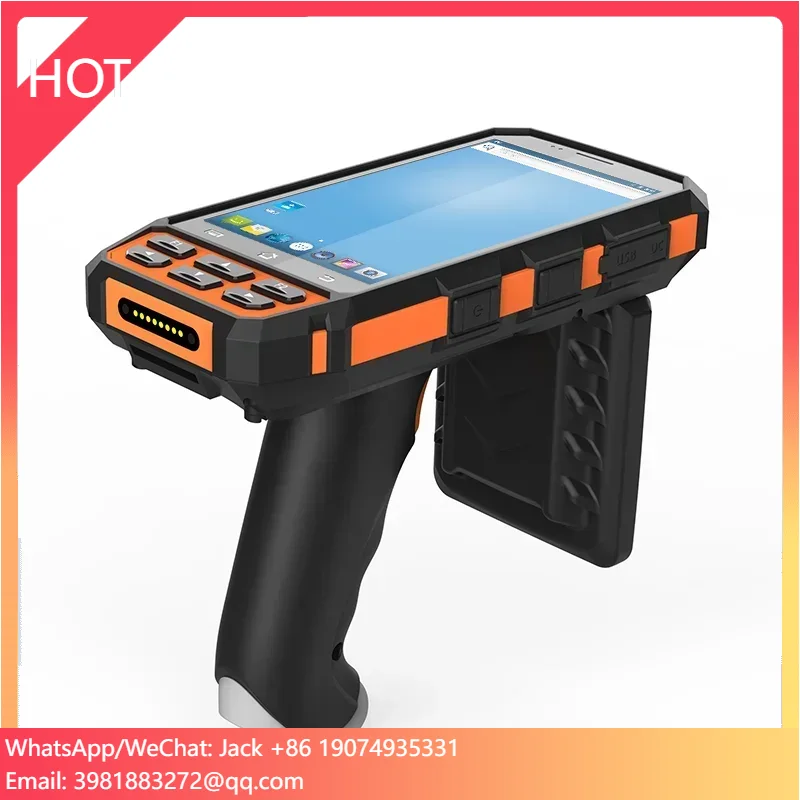 Android mobile long range 1D 2D barcode scanner uhf rfid handheld reader