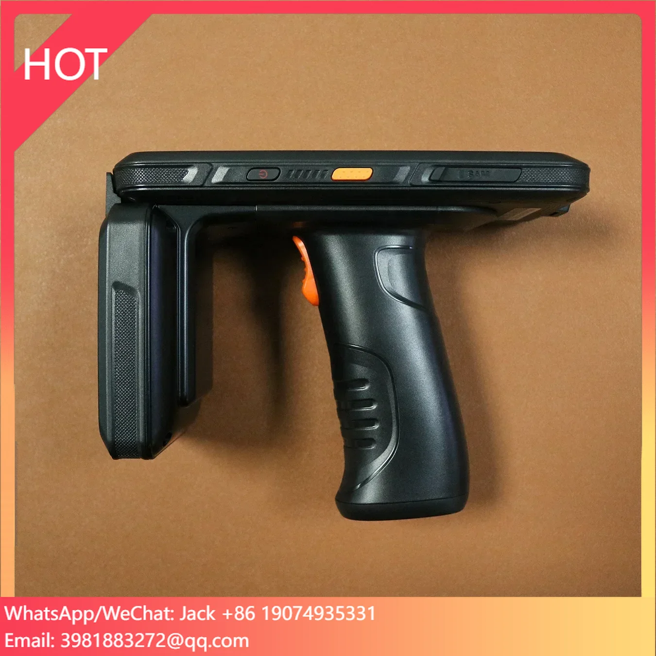 Factory directly supply UHF 860-960MHz Black ABS Reader RFID system handheld PDA for Inventory management
