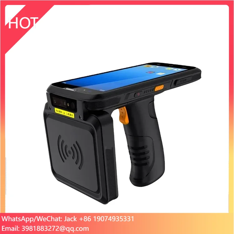 OEM NFC 2D QR Code Scanner Industrial Rugged PDAs Android Data Collector With Long Range UHF RFID Reader