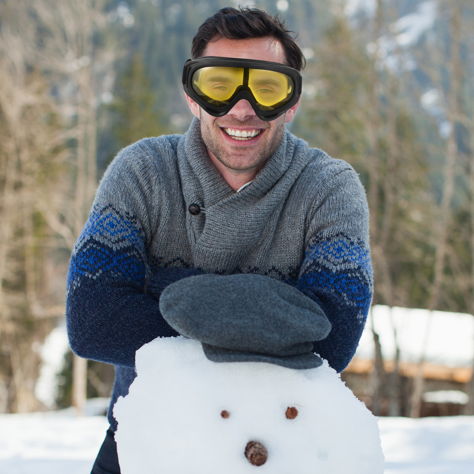 1pc Goggles Eyewear Protector PC Ski Glasses Windproof Sandproof Lightweight Durable Sports Cycling Hiking Motorcycle