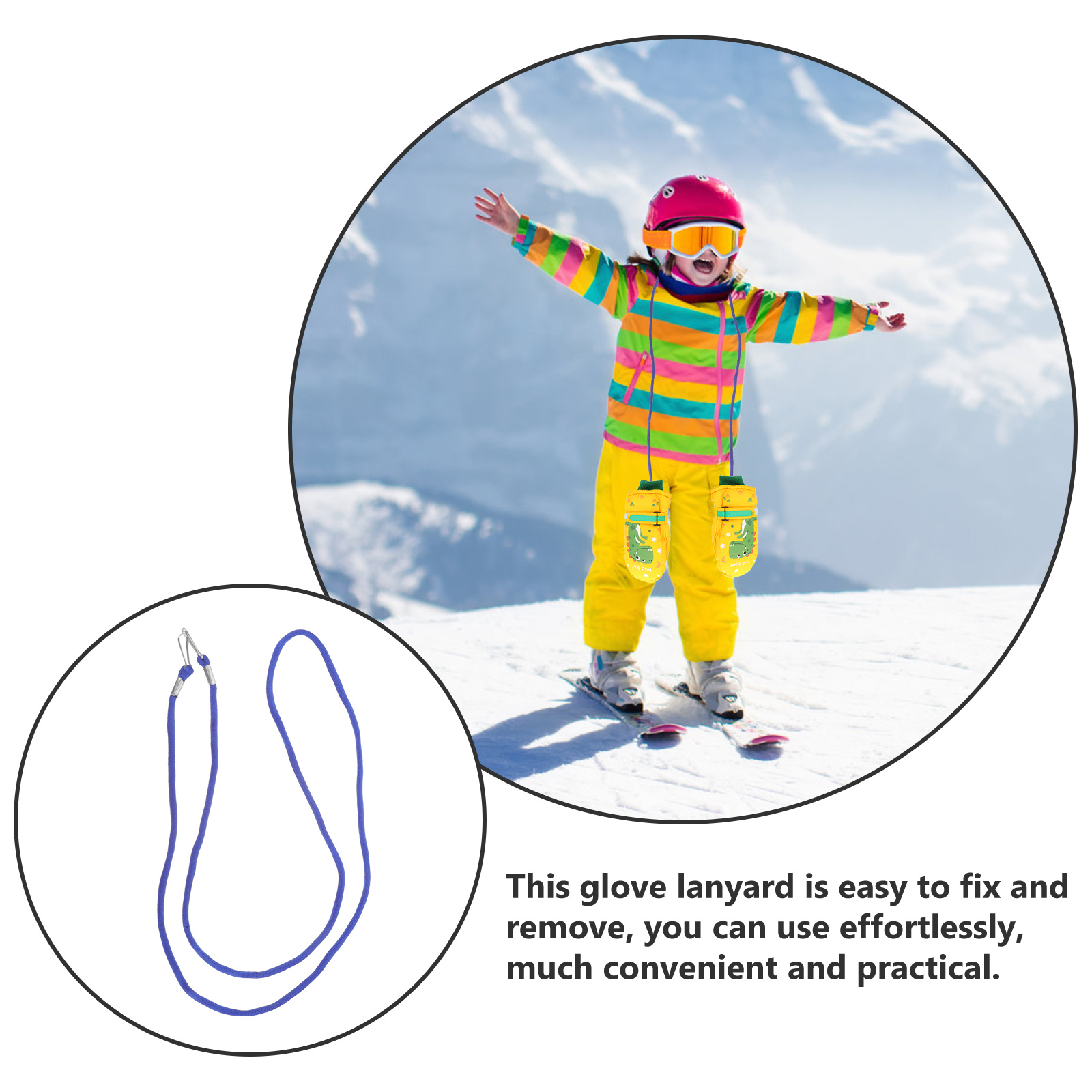 Anti-Lost Rope Mitten Strap Reusable Mittens Rope Outdoor Winter Glove Lanyard Portable Ski Mitten Holder Nonslip Glove