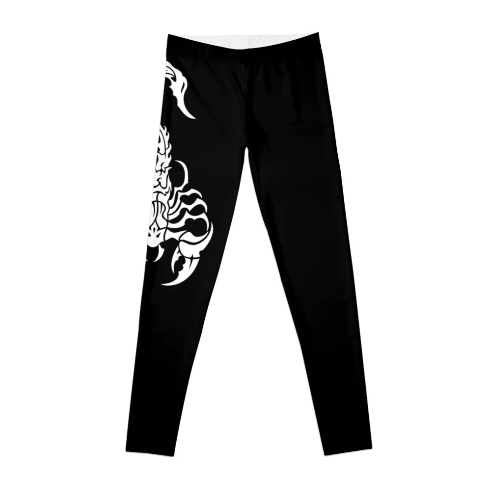 Sleek Tribal Tattoo Scorpion White Leggings harem pants Women sportwear for fitness Womens Leggings