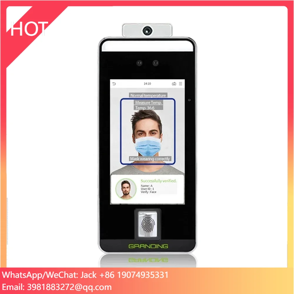 Biometric Facial Recognition Time Attendance System and Temperature Face Access Control Terminal