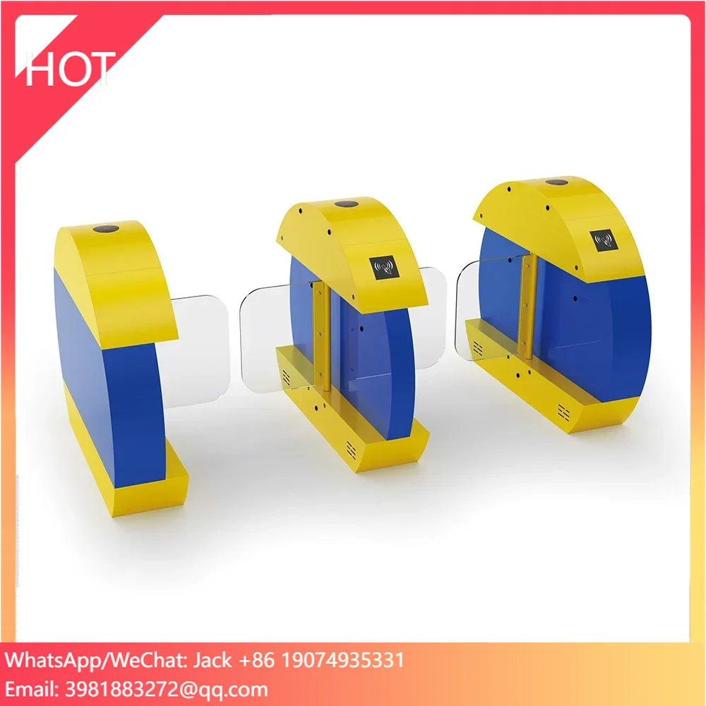 Modern Swing Barrier Turnstile Gate For Amusement Parks With Card, QR Code, And Facial Recognition Entry