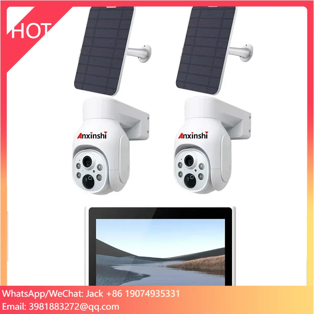 Anxinshi Brand Solar Wifi Camera CCTV System for Home Security 2 4  6  8 Channel Kits 4mp