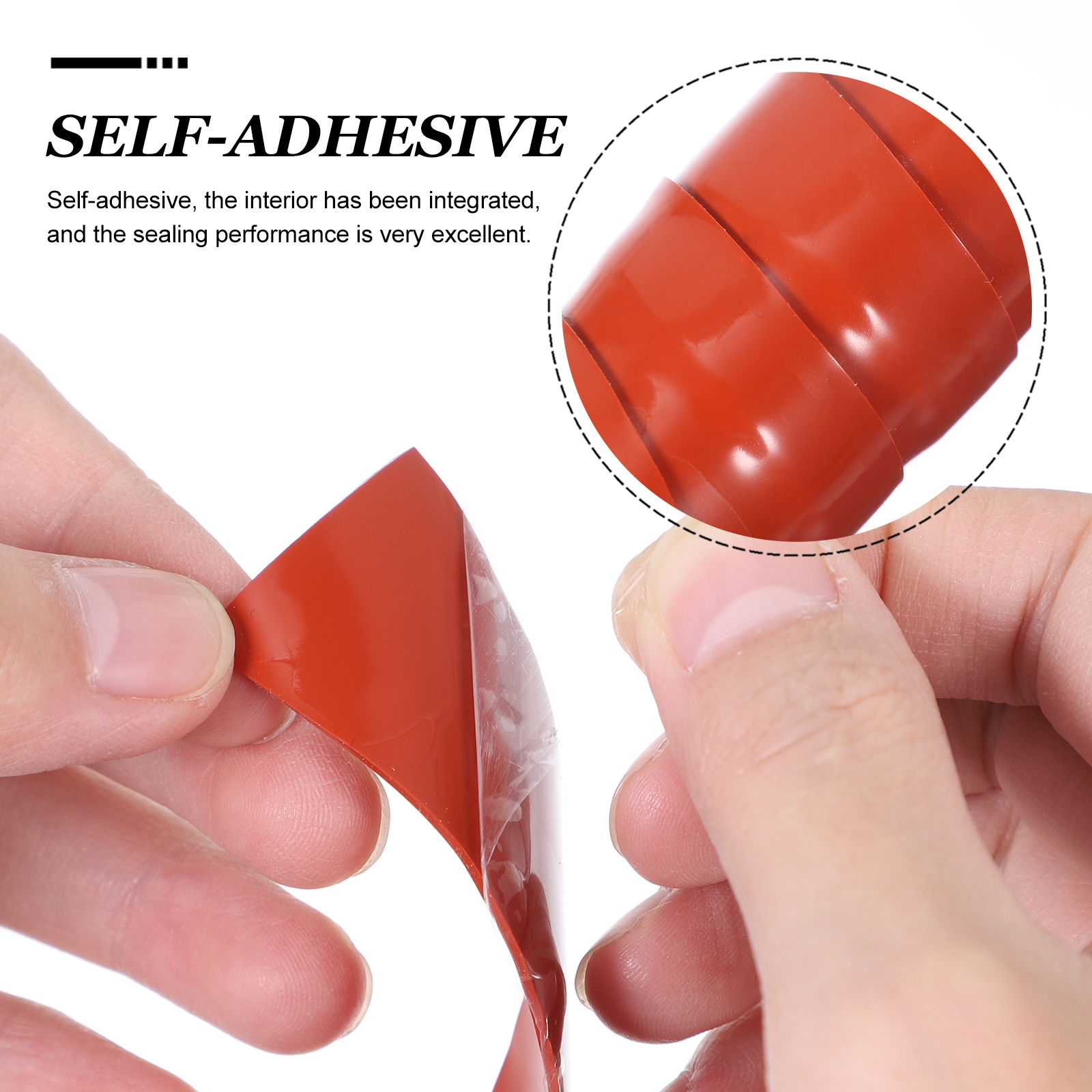 Pipe Sealing Tape 25mmx1mx1mm Red Flexible Rubber Waterproof Duct Tape for Leak Repair Joints Steel Pipe Fixes Sewer Faucet