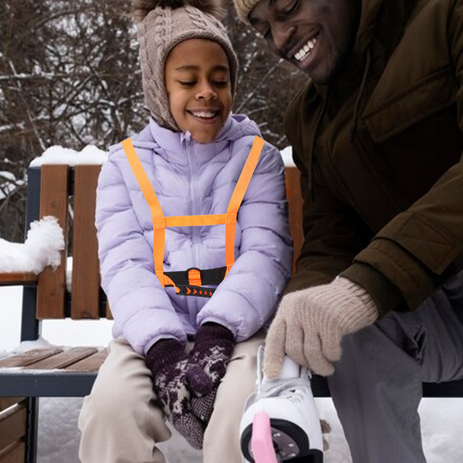 1pc Ski Training Belt Kids Wear resistant Skiing Balance Children Snowboard Strap Skating Safety Strap Outdoor Sports