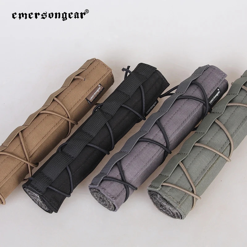 Emersongear Tactical 22cm Airsoft Suppressor Cover Silencer Protective Cloth Tool Panel Muffler Case Pouch Bag Hunting EM9330