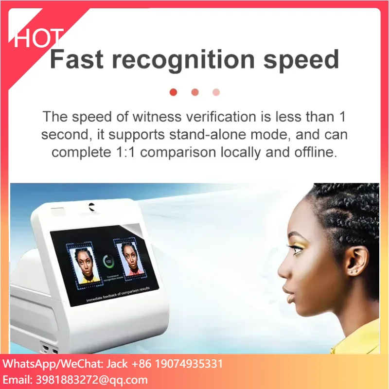 ID Face Reader and ID Documents Face Scanner for Universities Help Students To Check in Use Biometric Face Reader