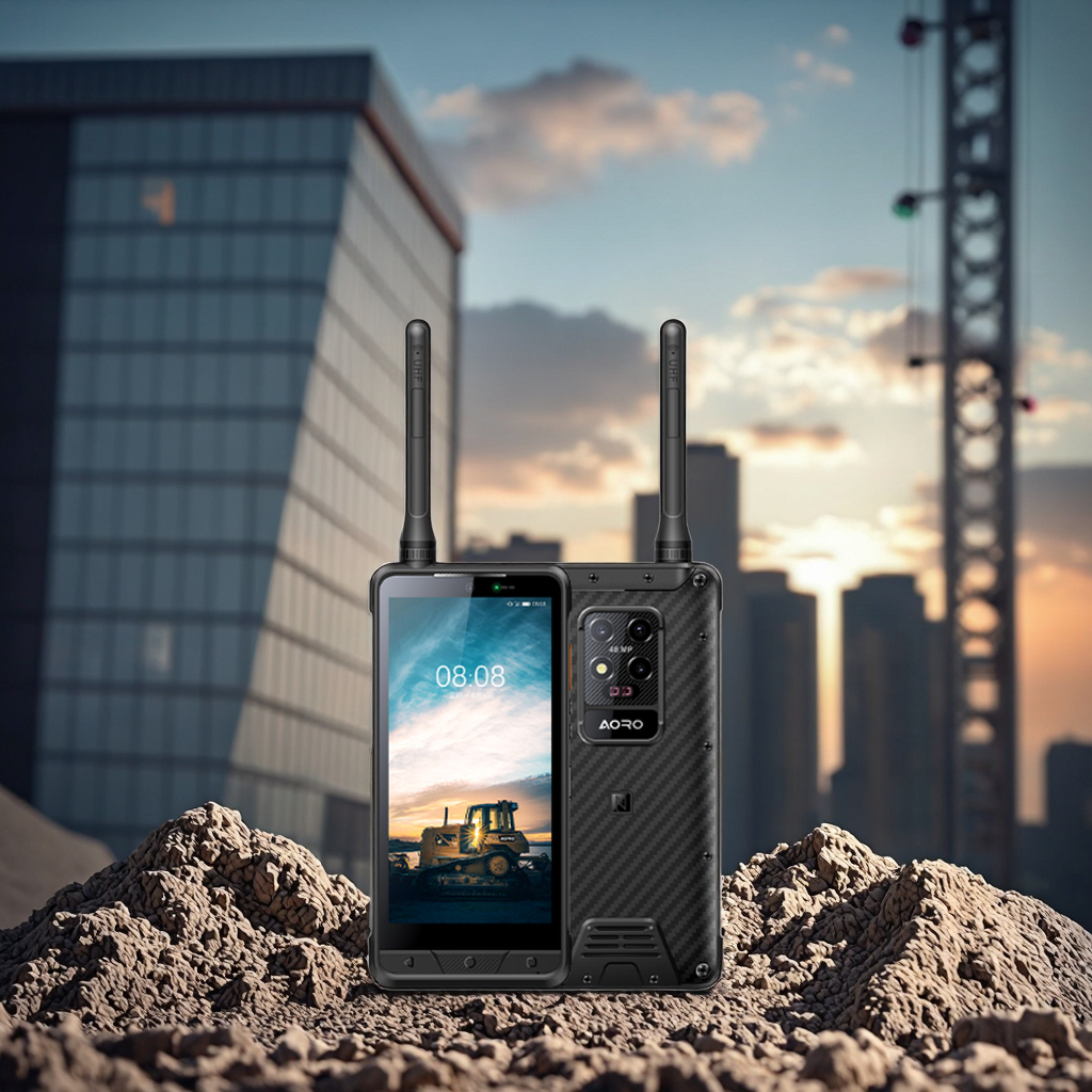 Aoro M7 HD+720*1440 Android 14 Octa Core 5800mAh VHF &amp; UHF 2W Radio Walkie Talkie Atex DMR Walkie Talkie
