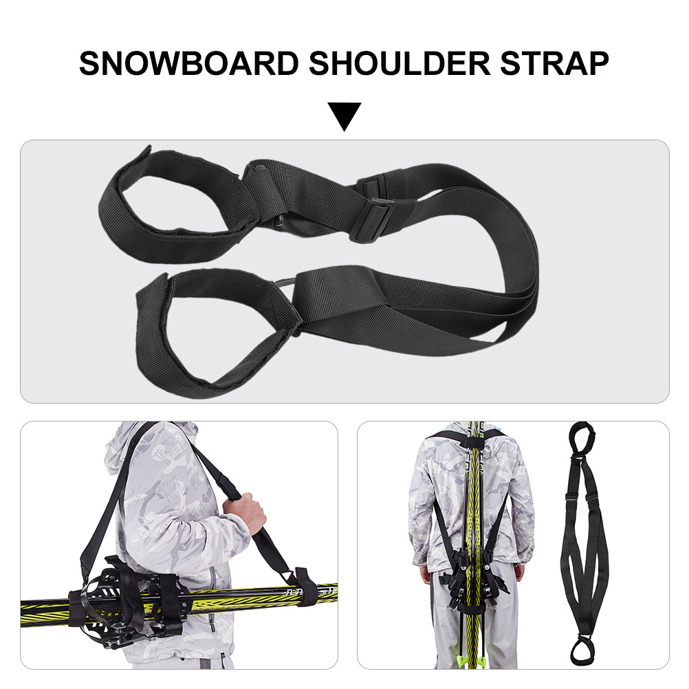 Adjustable Durable Snowboard Carrying Strap Ski Shoulder Strap Portable Fixing Band For Ski Board Lightweight Easy Carry