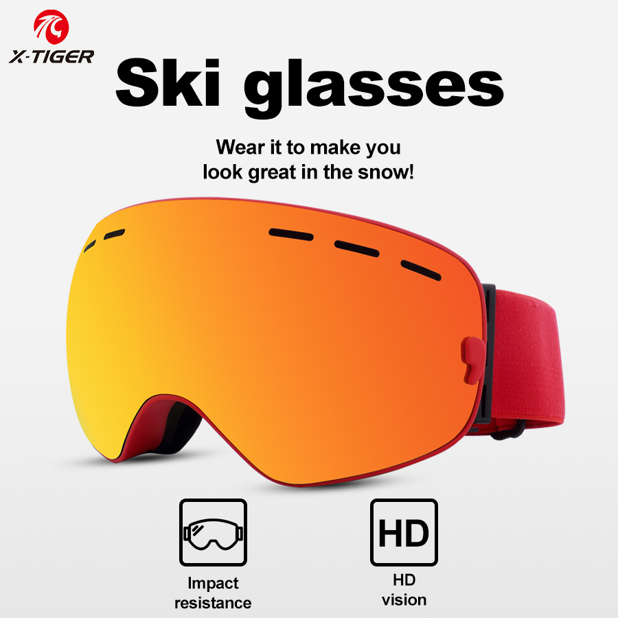 X-TIGER Men&#039;s and Women&#039;s Outdoor Ski Sunglasses UV400 Double Lens Ski Goggles Men&#039;s Snowboard Goggles Winter Riding Glasses