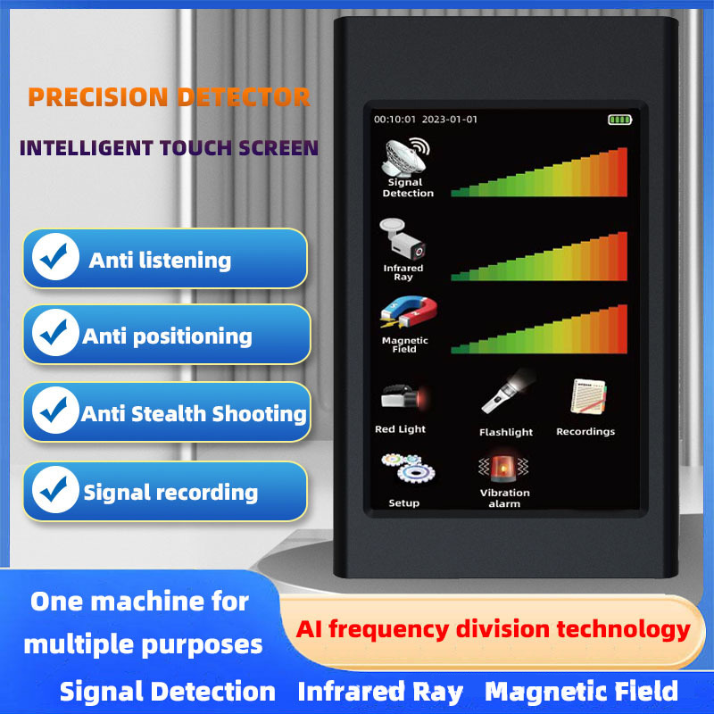 T68 Infrared Hotel Camera Detector Anti Surveillance Intelligent Detector Vibration Burglar Alarm Vehicle GPS Detection