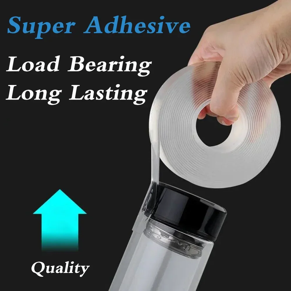 Nano Double Sided Sticker Reusable DIY Traceless Nano Transparent Self Adhesive Sticker Washable Waterproof Double-Sided Tapes
