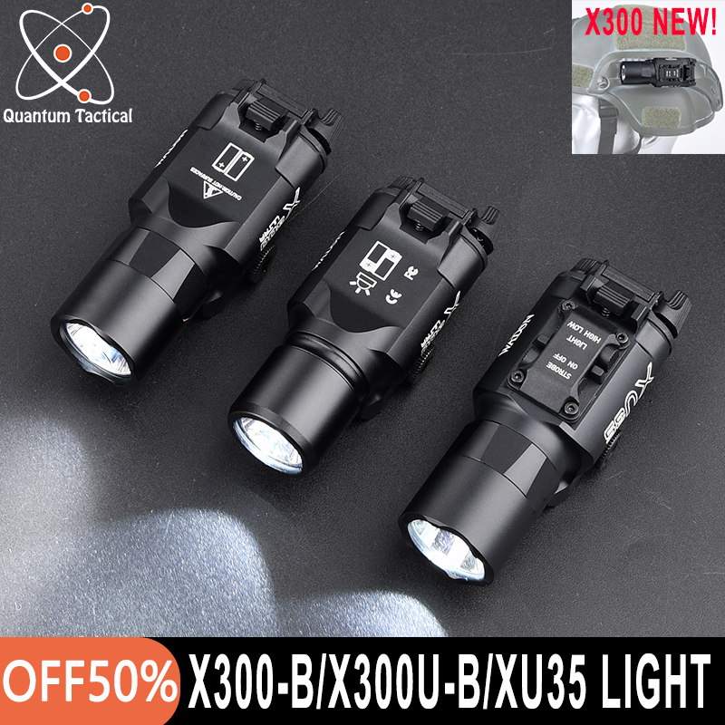 WADSN X300-B X300U-B XU35 Metal Pisto Light X300 Hunting Scout Flashlight White LED Illuminated Spotlight Fit 20mm Rail G17 19