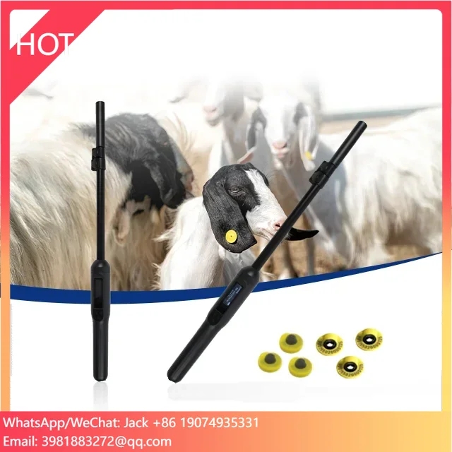 New Upgrade LF RFID Animal Microchip Scanner Handheld FDX-B HDX Livestock Ear Tag Reader For Sheep Cow Goat