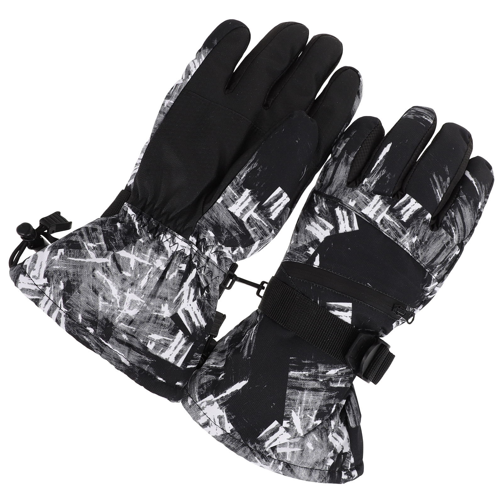 1Pair Warm Outdoor Skiing Adjustable Cycling Ridding Gloves For Outdoors Windproof Thermal Gloves For Cycling Riding