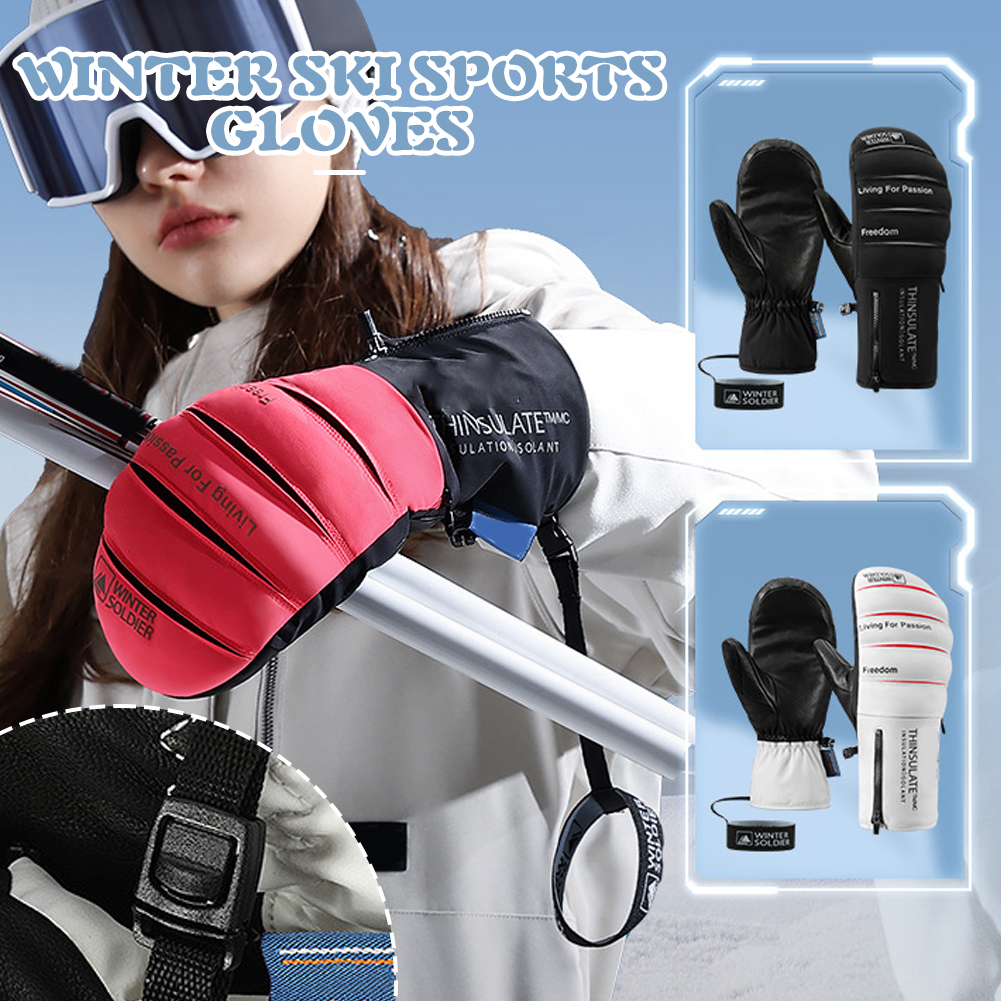 Men Women Winter Skiing Snowboarding Touch Screen Waterproof Thermal Thick Snow Gloves Snowmobile Warmer Mittens Warm Hand