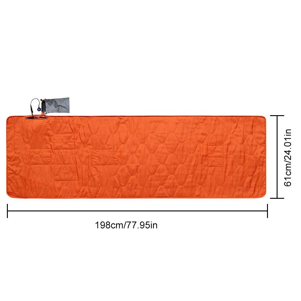 USB Heating Sleeping Mat Adjustable Temperature Camping Heated Sleeping Camping Accessories Mattress Pad Heated Bag Sleeping