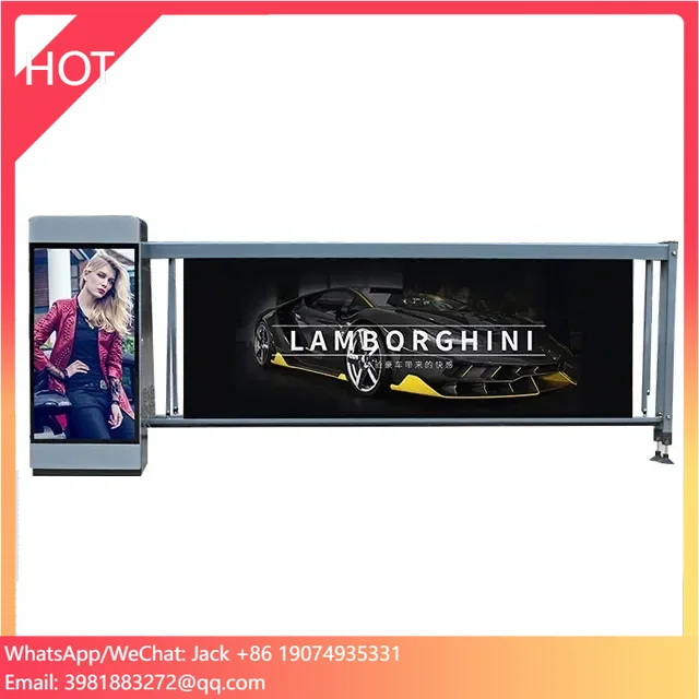 Lifting Parking Advertising Car Parking Barrier System Traffic Barrier With Vehicle Identification System Boom Barrier Gate