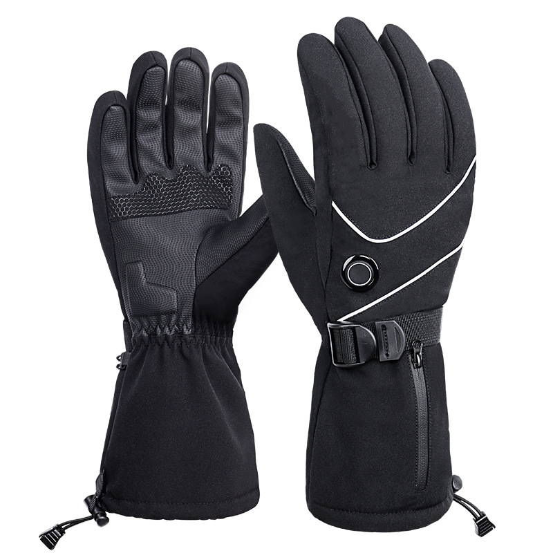 Men Women Waterproof Rechargeable Battery Snowboard Motorcycle Racing Cycling Guantes Freezer Winter Ski Electric Heated Gloves