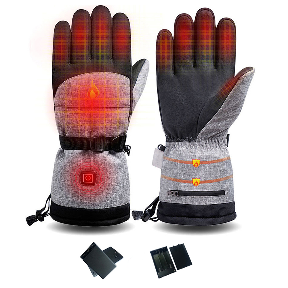 Winter Hand Warmer Cycle Motorcycle Gloves Electric Thermal Gloves ColdDay Camping Hiking Skiing Snowboarding Heated Gloves