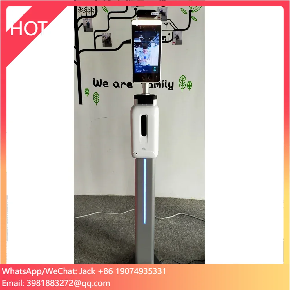 Smart face identification access control time attendance management system remote temperature detection