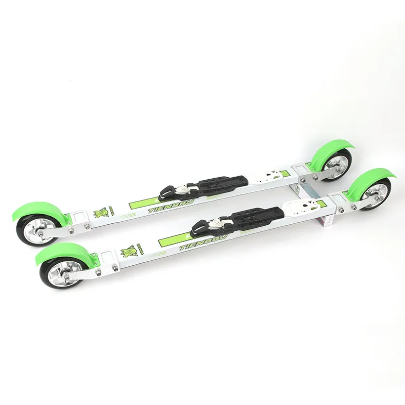 Freestyle Wooden Core Glass Fiber Rollerski Fine Two Wheel Roller Ski
