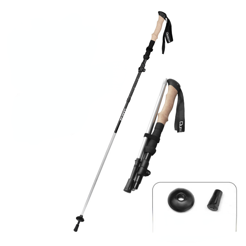 Trekking Pole 3 section Hiking Stick Anti-shock Anti-skid Walking Stick
