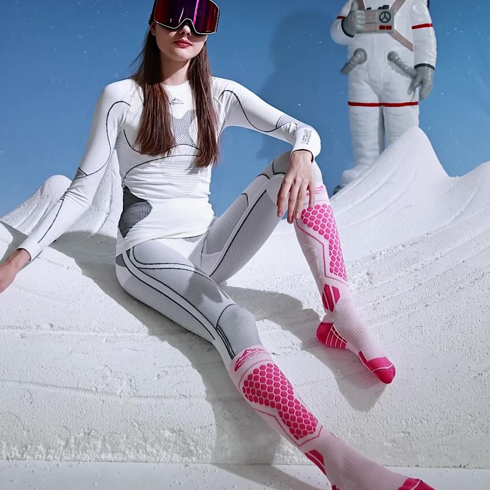 Winter Warm Ski Socks Breathable Anti-slip Thickened Compression Snowboard Socks Thermal Moisture-wicking Knee High Socks