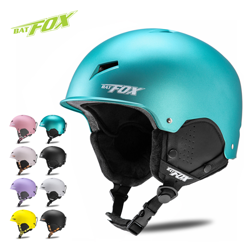 BATFOX Ski Helmet High-quality Snowboard Snowmobile Skating Snow Sports Adult Kids Men Women Windproof Adjustable Safety Helmets