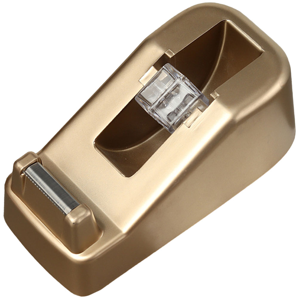 Golden Heavy Duty Plastic Tape Seal Dispenser For Smooth Edge Sticker Portable Design Professional Reusable