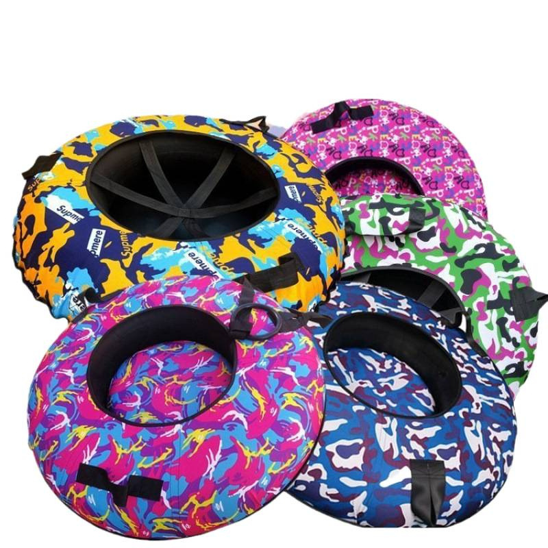 High Quality Durable Round PVC Inflatable Snow Board Snow Tube Water Ski Slide Sled Ring Toy Environmental