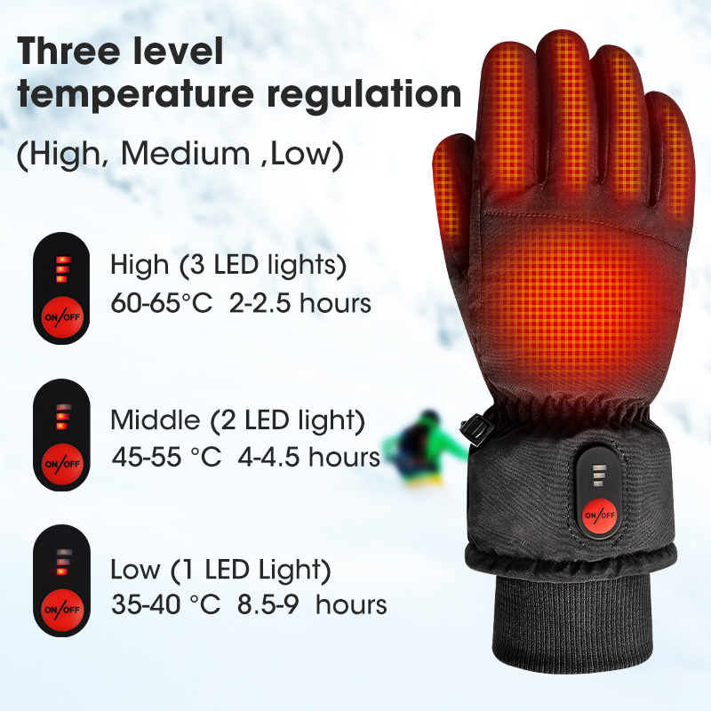 SAVIOR Heat Electric Heated Gloves Motorcycle Winter Moto Heated Gloves Warm Waterproof Rechargeable Heating Thermal Gloves