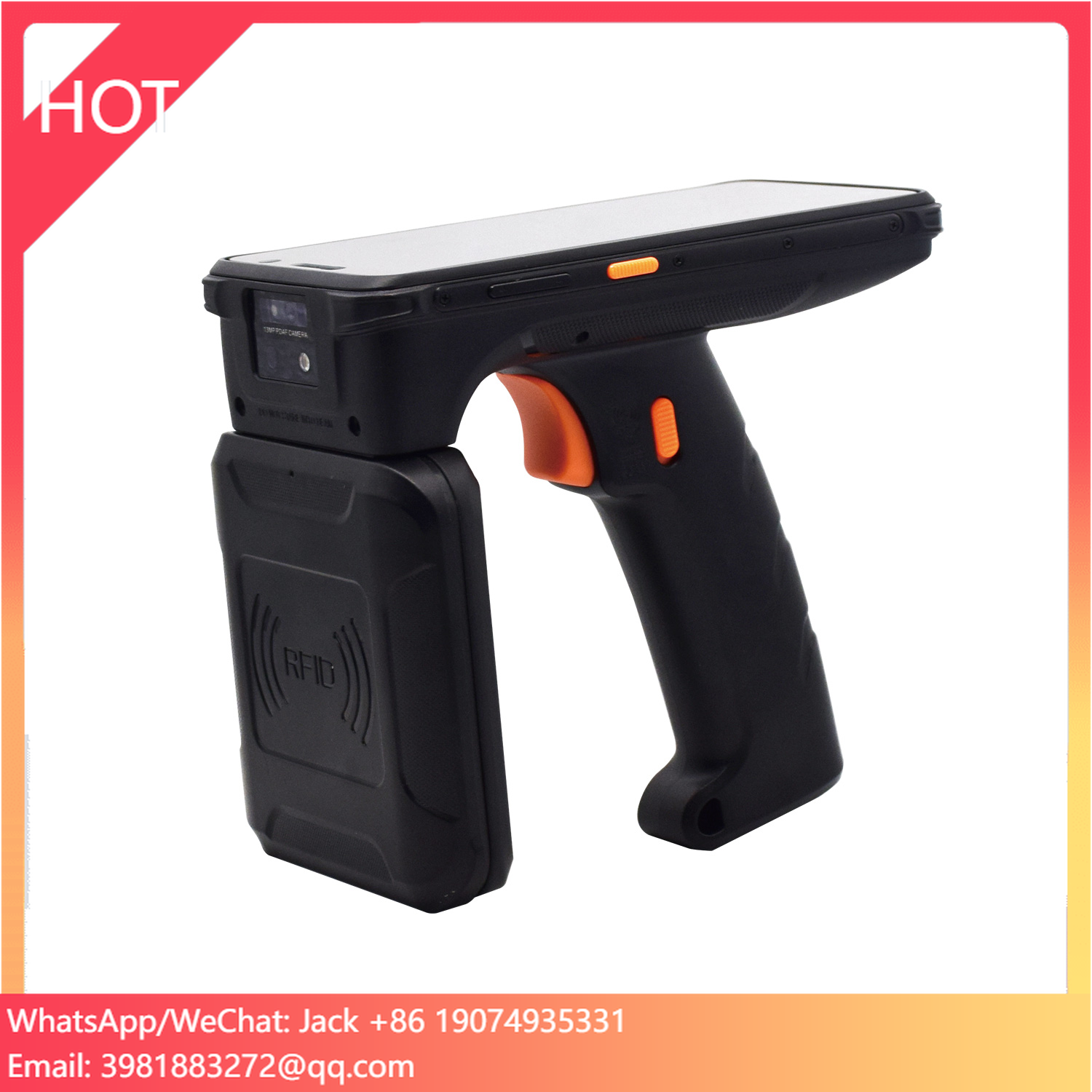 400 Items / 3 Seconds UHF RFID Reader Handheld Scanner Fast Accurate Inventory For Warehouse