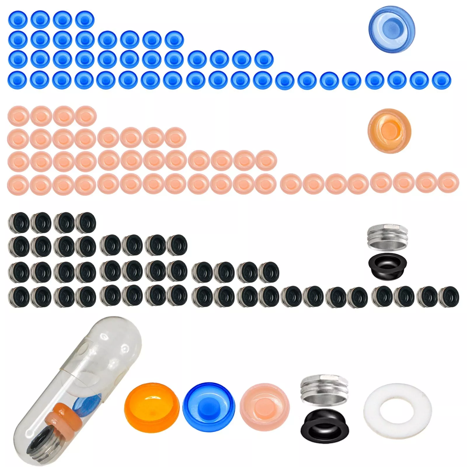 Dental Overdenture Retention Cap Lab Cap Assembly Locat0r male processing Inserts Set