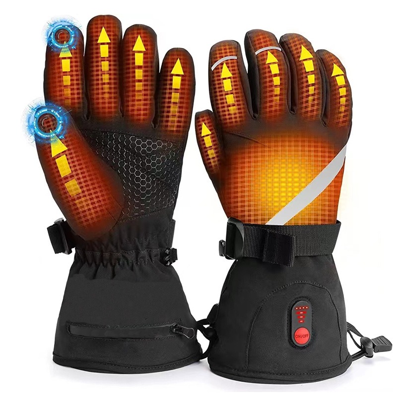 Outdoor Touch Screen Heated Gloves Skiing and Riding Cold and Windproof Warm Heated Gloves