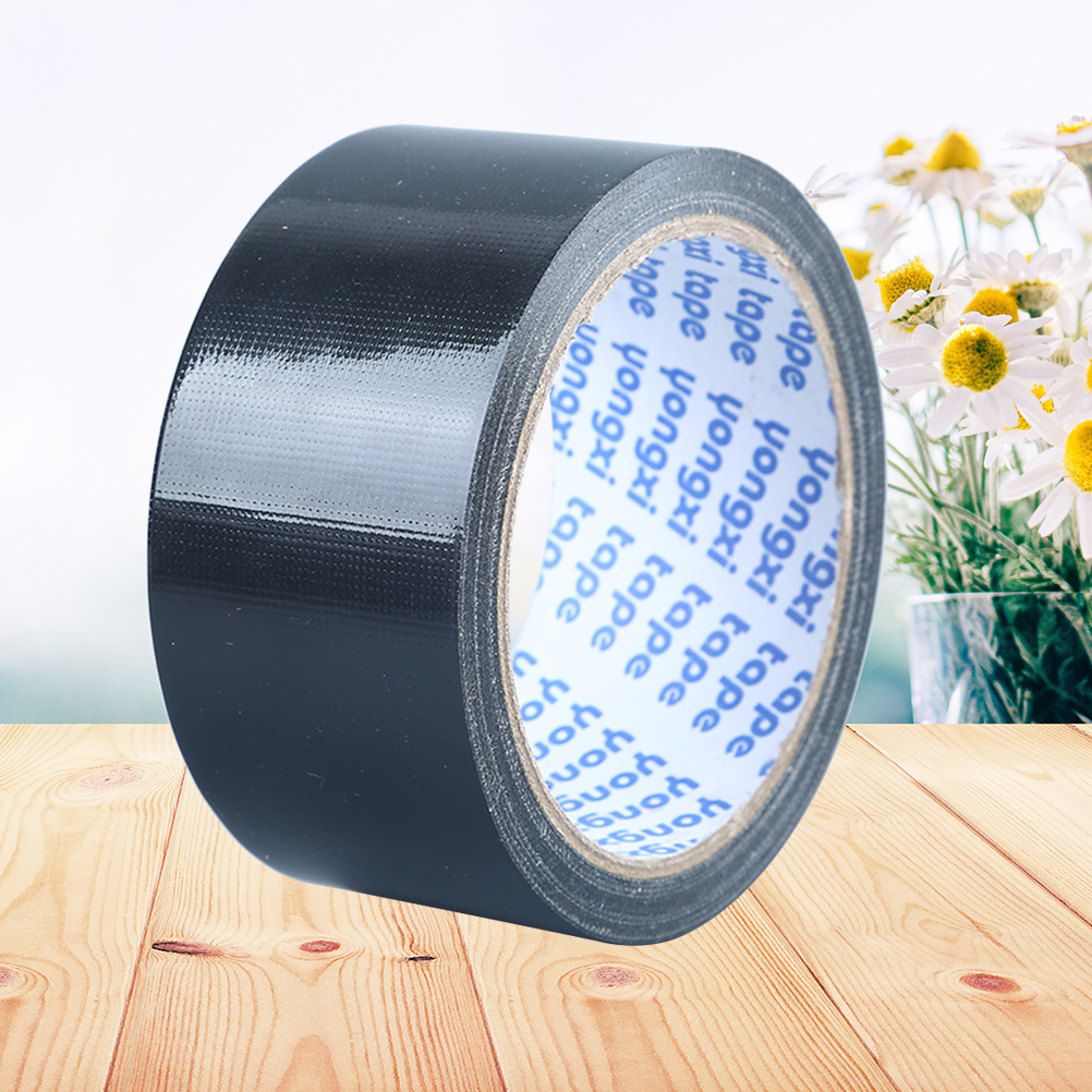 Heavy Duty Cloth Duct Tape Black Waterproof Strong Adhesive Carpet Floor Sealing Electrical Insulation Wax Resistant